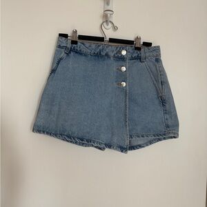 Zara Light Blue Denim Skorts